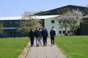 Learners walking through the Suffolk Rural Campus