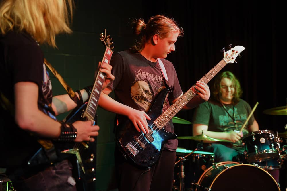 A band performing live