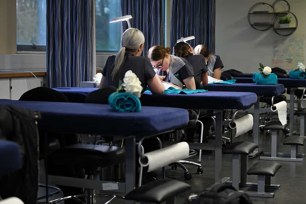 Learners working in Beauty Salon