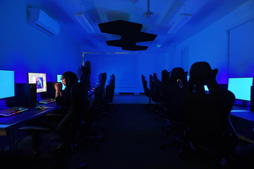 E Sports suite at the Tech campus
