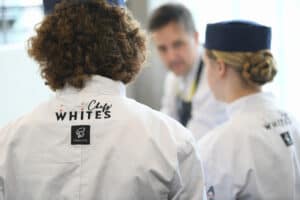 A photo of the uniform worn by chef learners in Catering & Hospitality