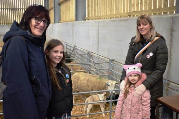 A photo of visitors at the spring farm day