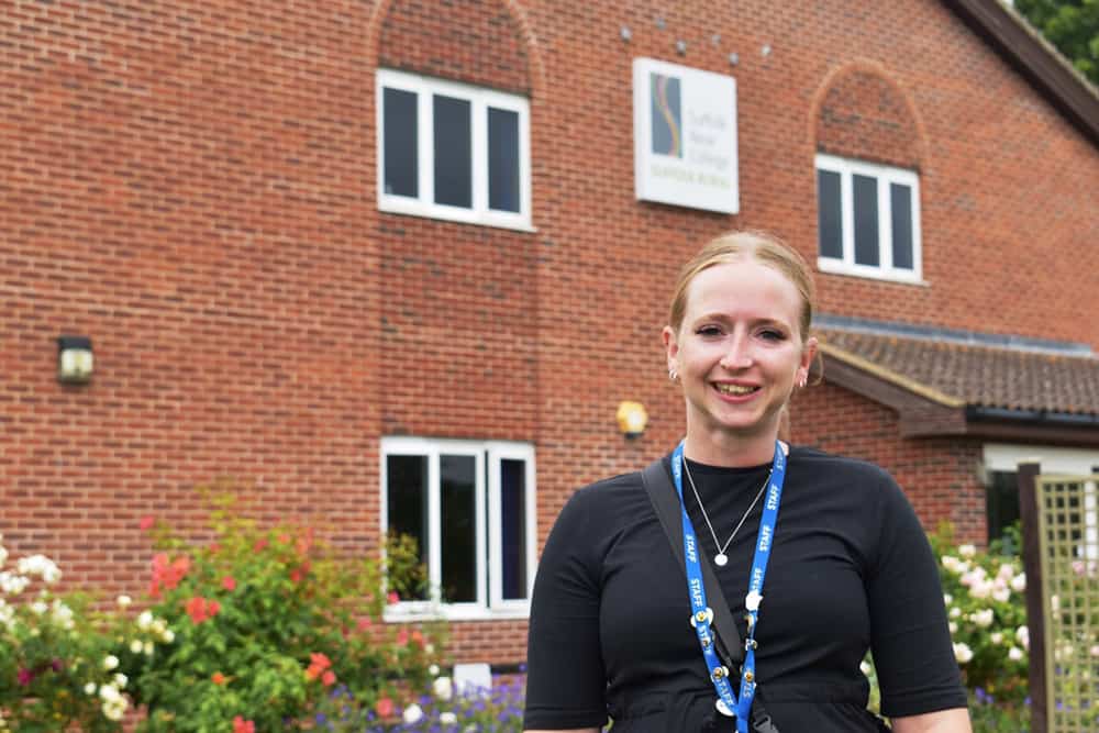 Rosie Lloyd outside Suffolk Rural
