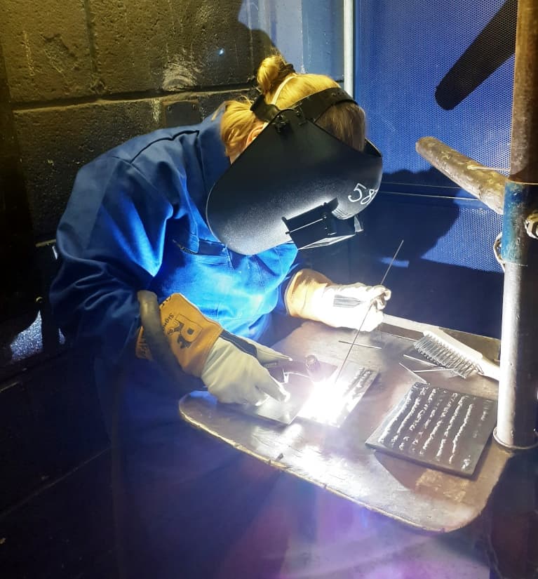 Cleo Thompson welding