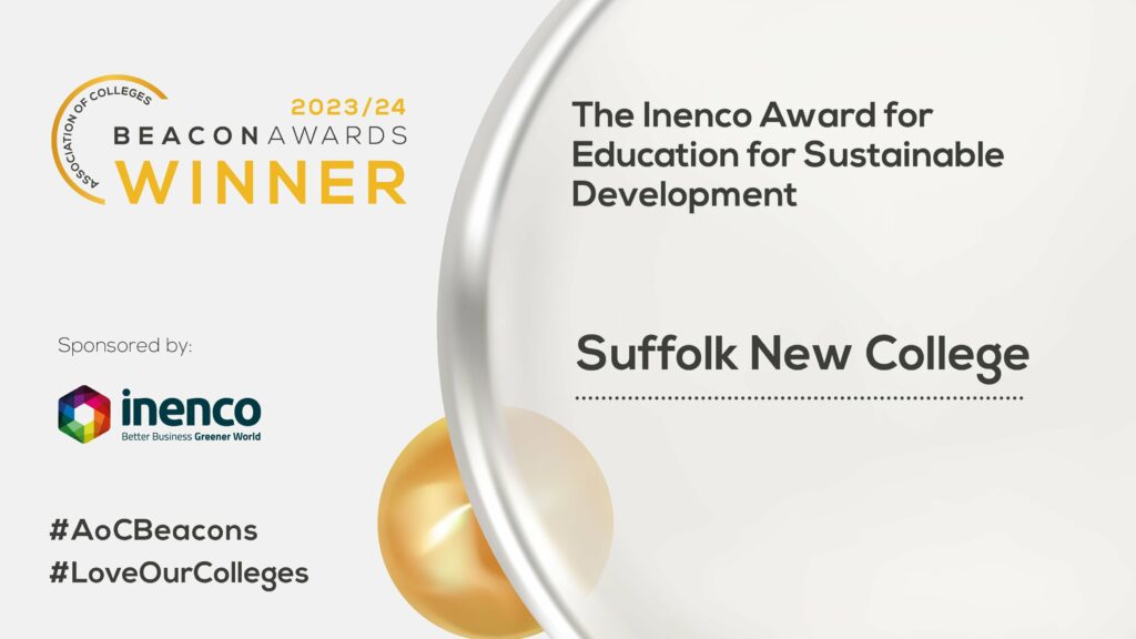 Suffolk New College Winners Certificate