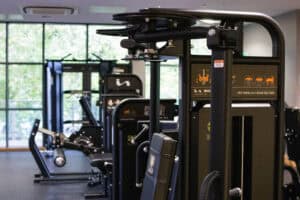 Gym equipment in the College gym