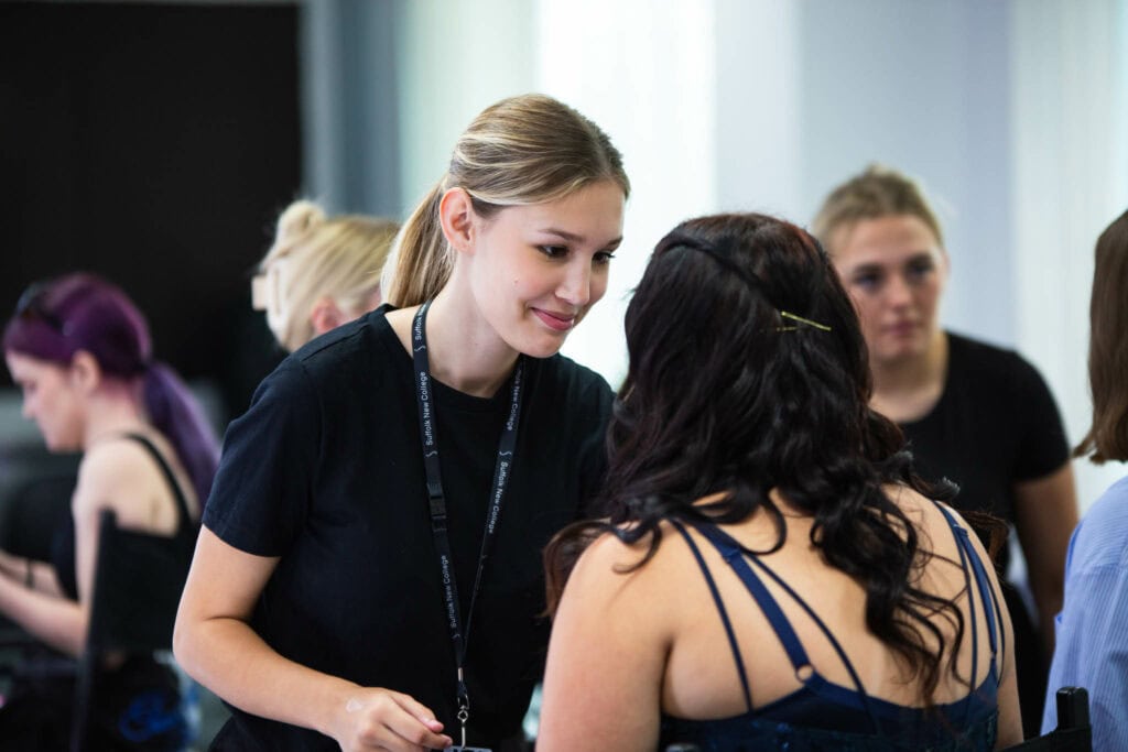 Hair and beauty learner at suffolk new college