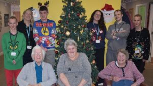 College staff and learners at Mills Care Home