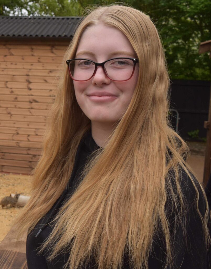 College learner at animal centre