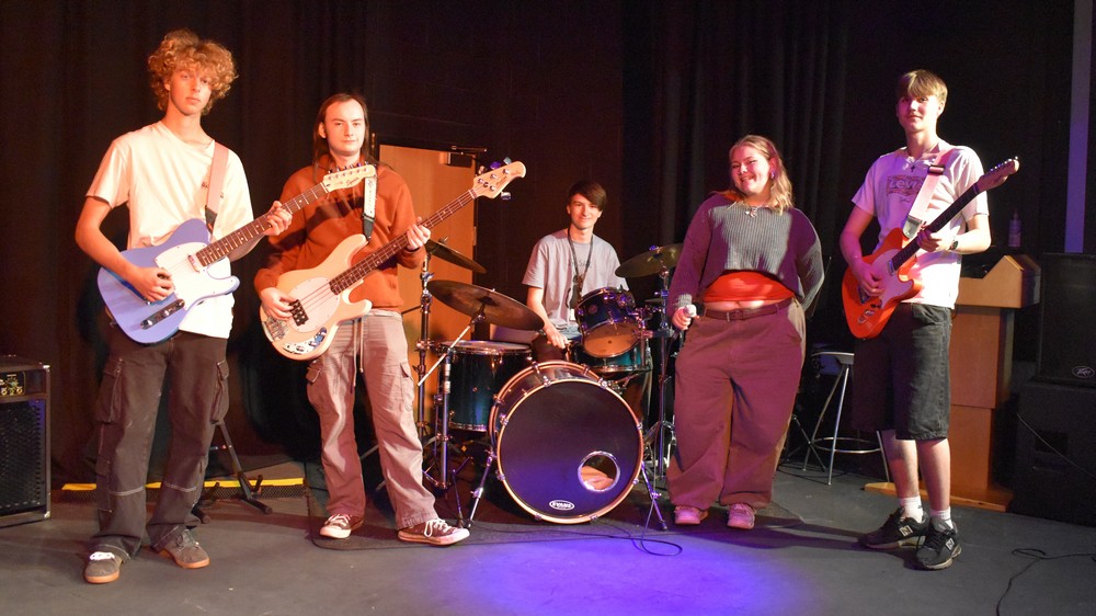 band in college studio