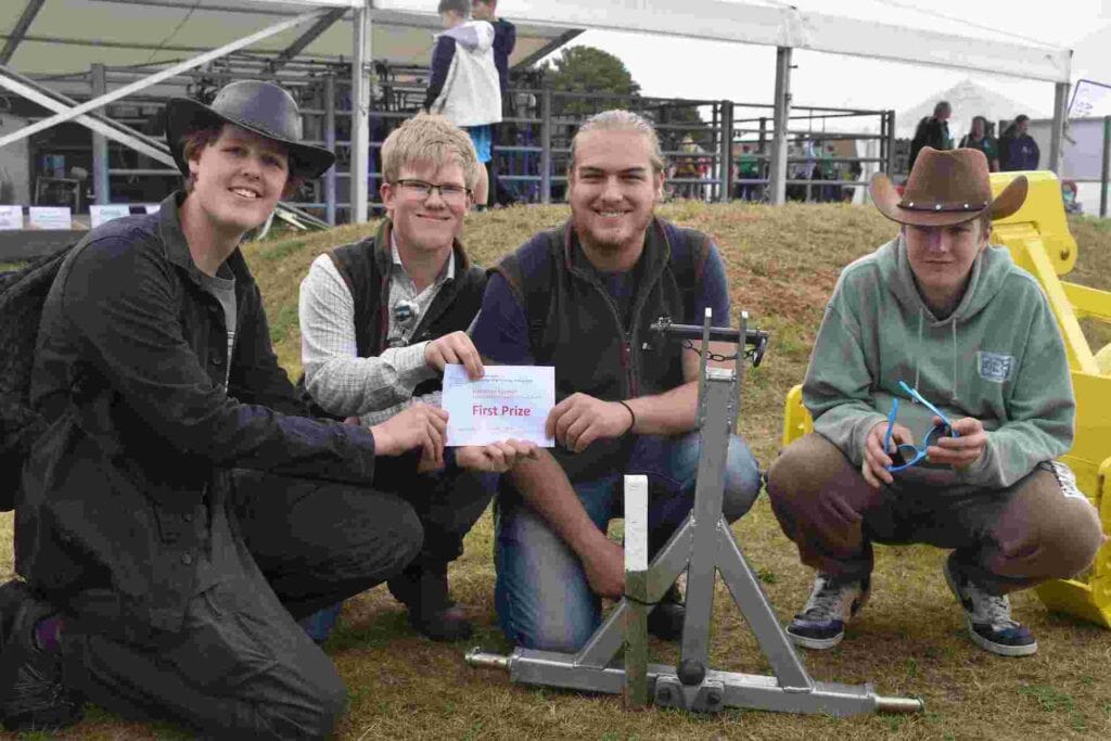 Ellis Champ, Harvey Archer, Caleb Cornelius And Anthony Brown Won A Inventive Farming Award At The Show