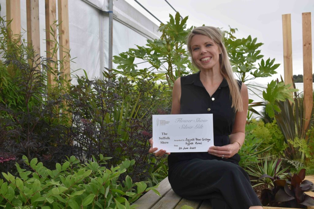 Laura White at Suffolk Show with award