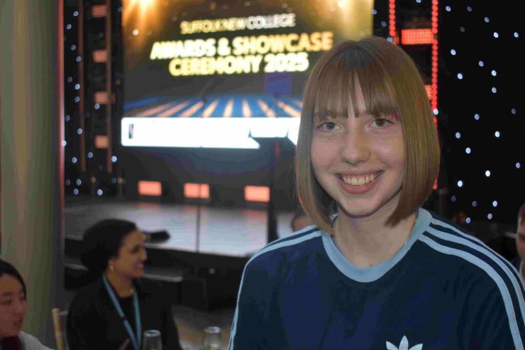 Award winner at ceremony