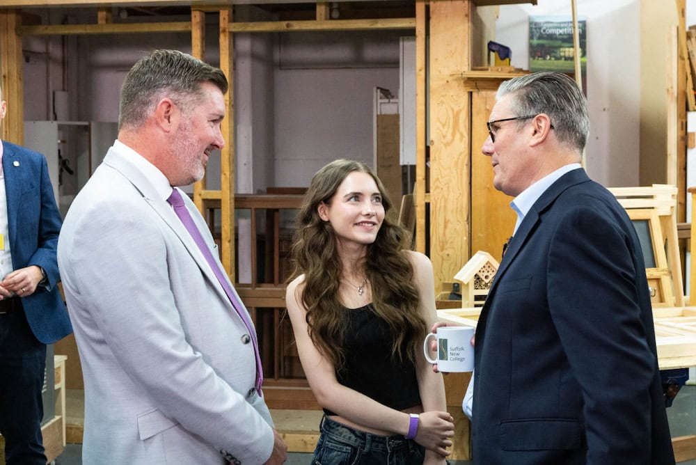 Alan Pease, An Electrical Learner And Sir Keir Starmer At Suffolk New College