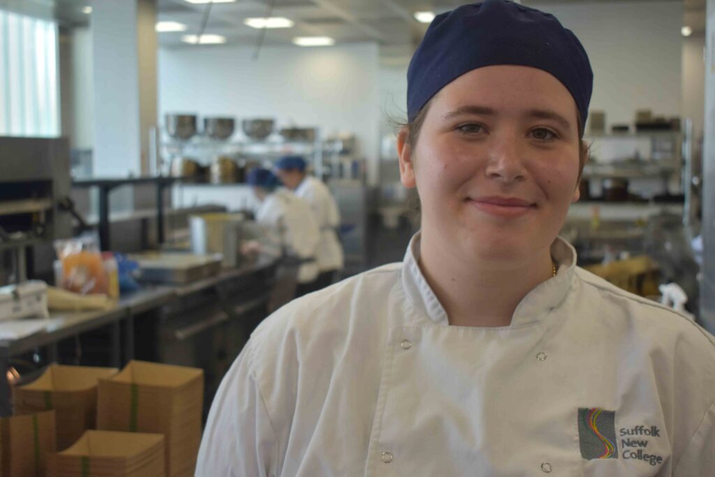 Lilly Popplewell In The Kitchens Of Chefs' Whites At Suffolk New College