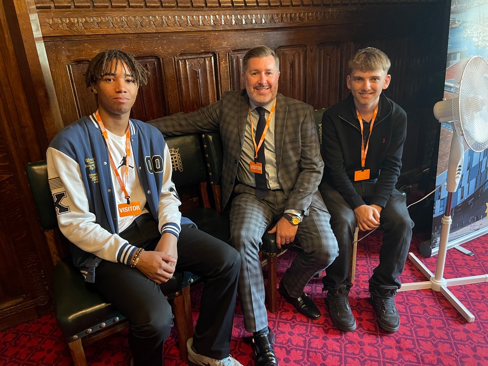 principal and students