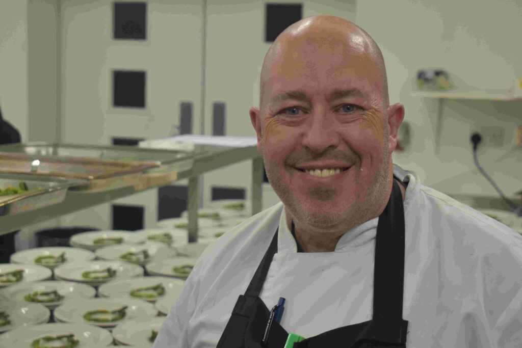 Head chef at college event