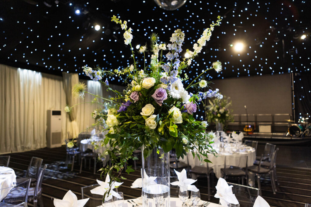 flowers in event hall