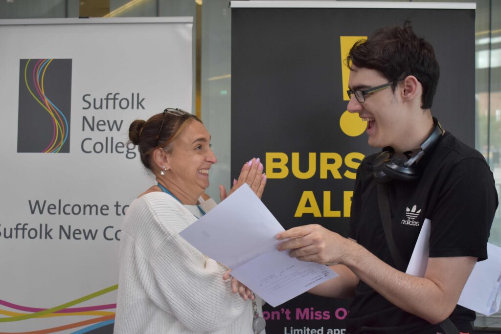Student and mum celebrate results success