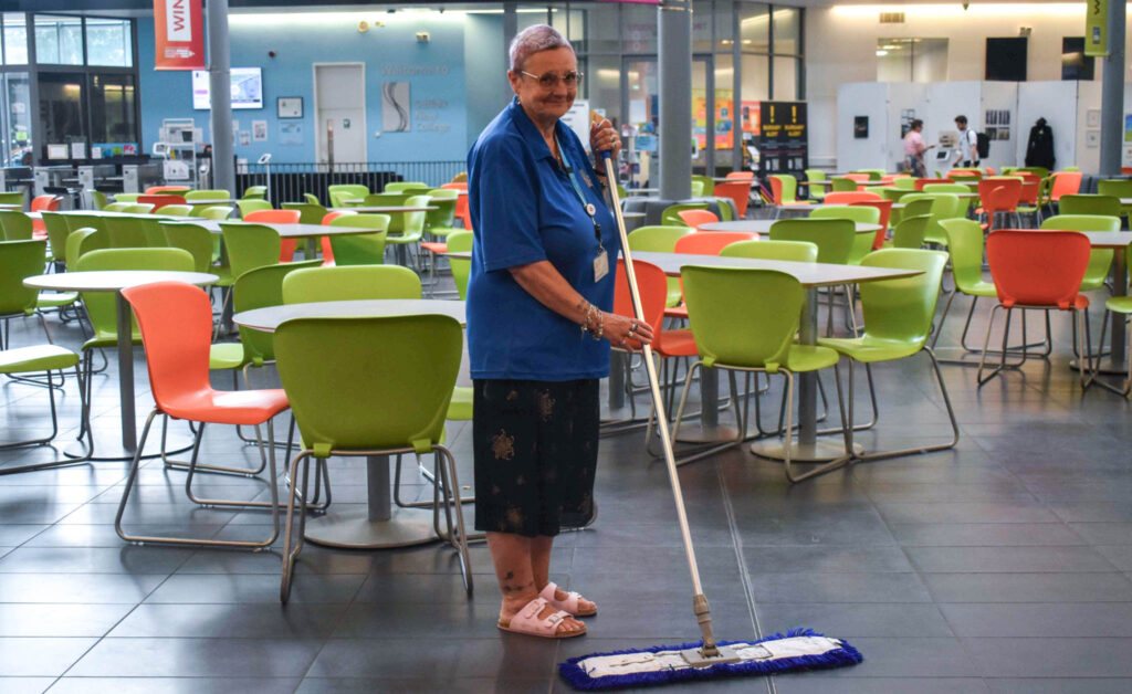 Cleaner with mop