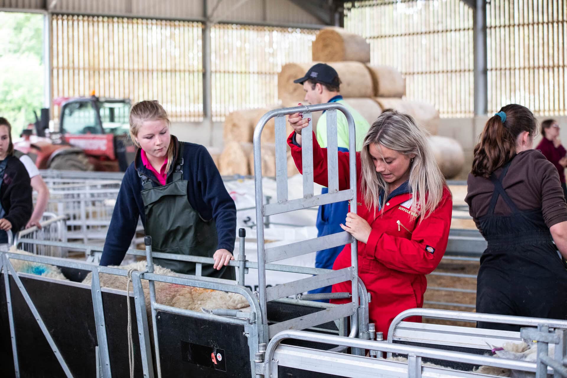 Tutor and student on farm