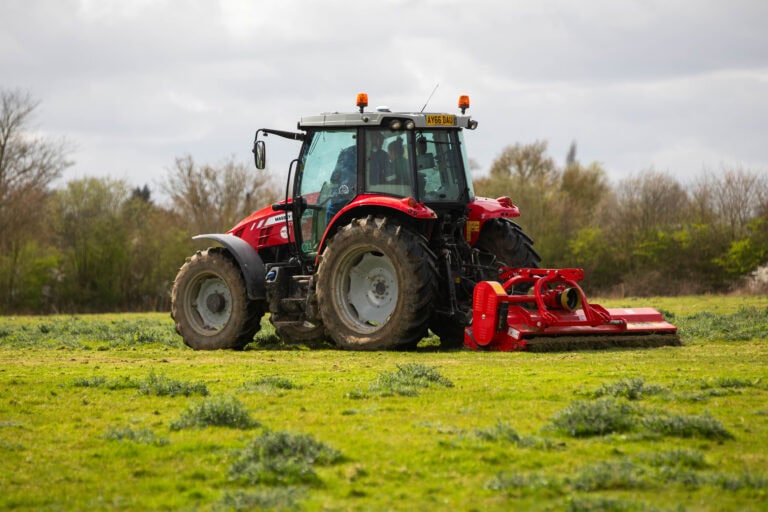 Tractor driving in field