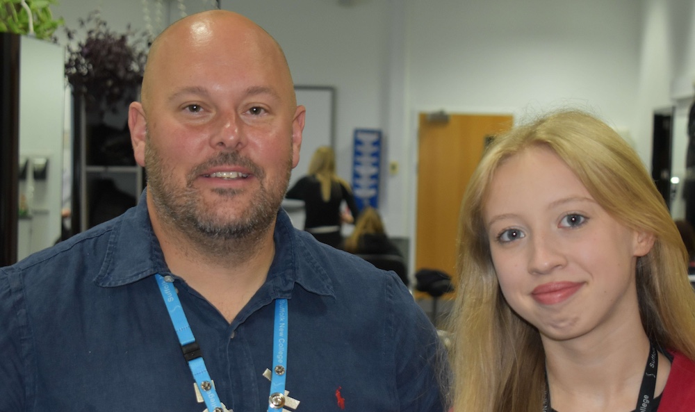 Lee Mandley From Suffolk New College Is Supporting Annalise Wilden From The College Ahead Of WorldSkills