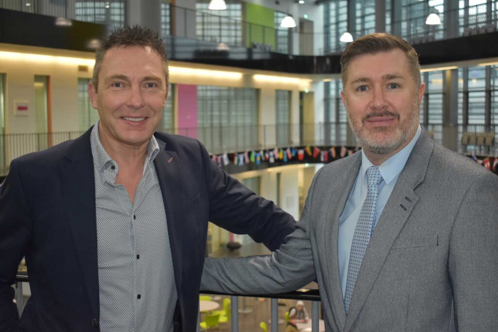 John Dugmore Ceo Of Suffolk Chamber And Alan Pease Principal And Ceo Of Suffolk New College Photo Credit Suffolk New College