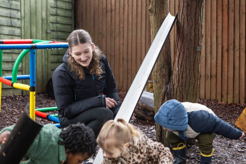 Young apprentices working outdoors at Suffolk New College, engaging in hands-on learning activities as part of their apprenticeship programs.