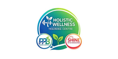 Suffolk New College Holistic Wellness Training Centre logo featuring icons for health, fitness, and personal development, promoting wellbeing and professional training in Suffolk.