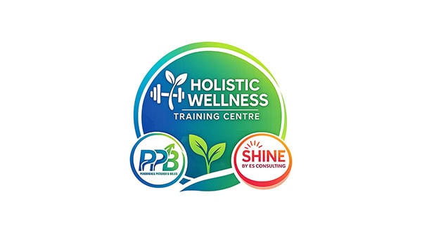 Suffolk New College Holistic Wellness Training Centre logo featuring icons for health, fitness, and personal development, promoting wellbeing and professional training in Suffolk.