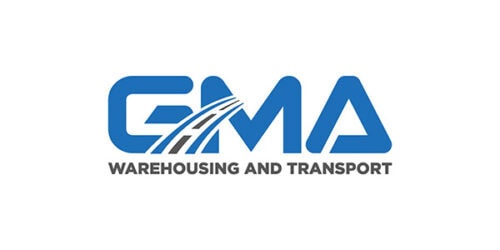 GEMA Warehousing and Transport logo featuring a stylised road and arrow, representing logistics, storage, and transportation services in Suffolk.