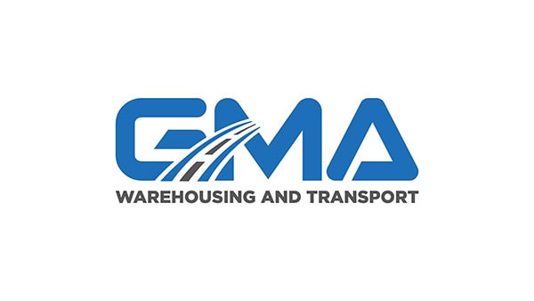 GEMA Warehousing and Transport logo featuring a stylised road and arrow, representing logistics, storage, and transportation services in Suffolk.